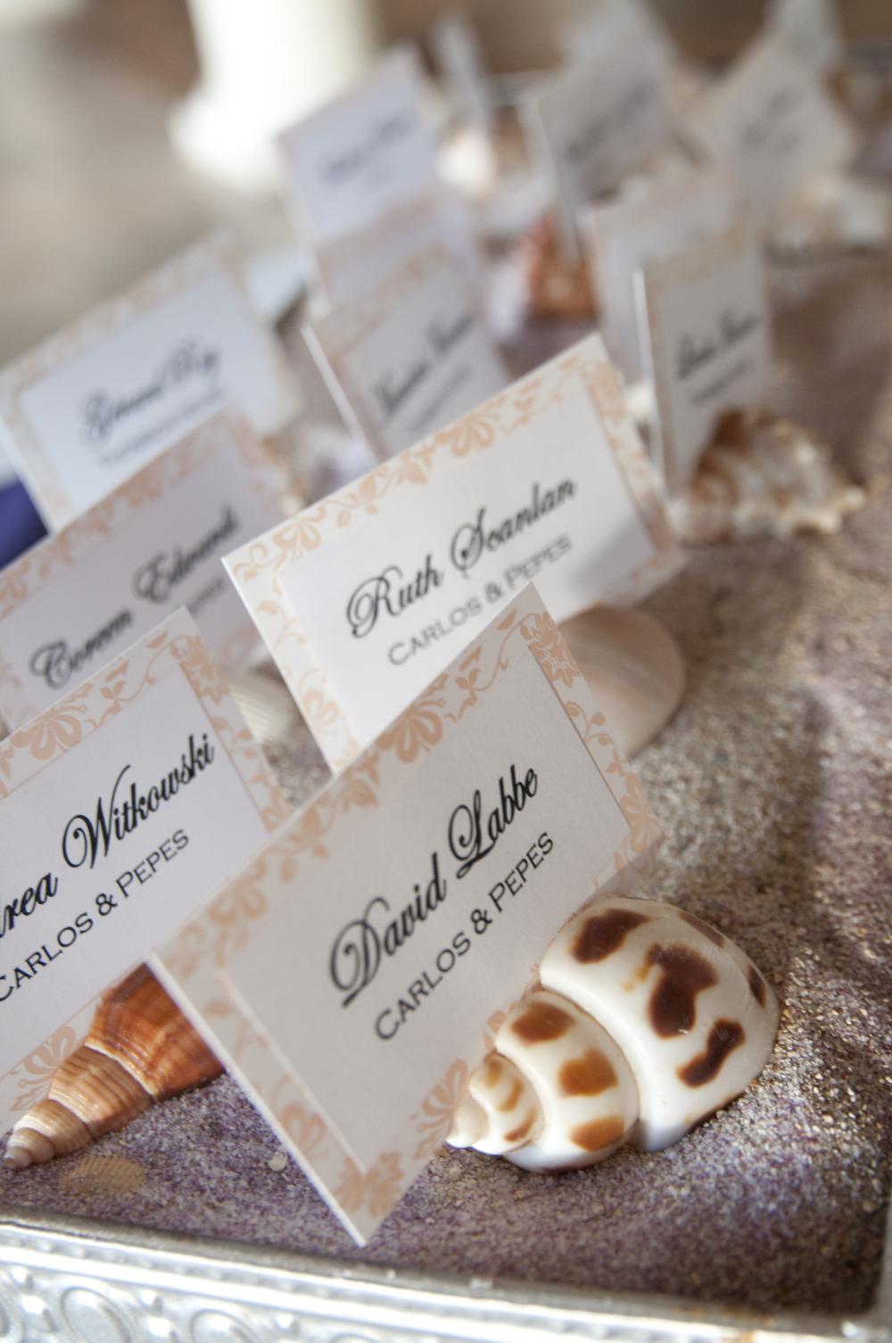 SEA SHELL PLACE CARD HOLDERS 