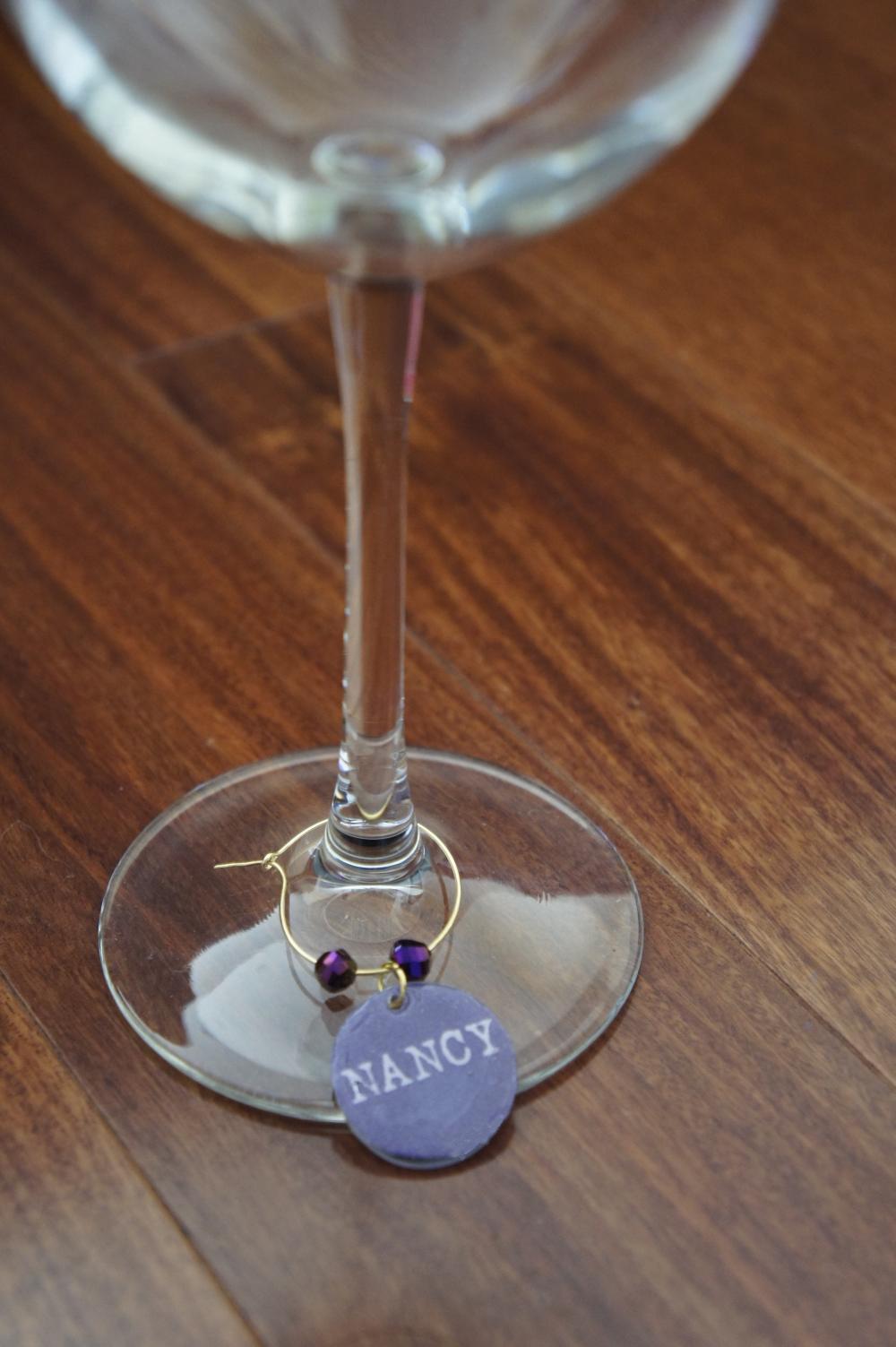 Custom made unique wine charms 4 for $16.  Great for wedding or shower favors, bridal party gfits, etc!