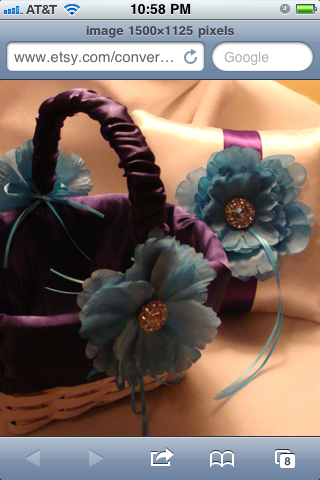 Brand new, Never used Turquoise & Purple wedding items!