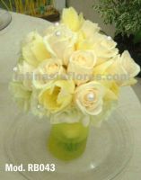 ivory roses and ivory tulips with white lisianthus bouquet
