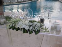 dendrobium orchids and lisianthus floral decor