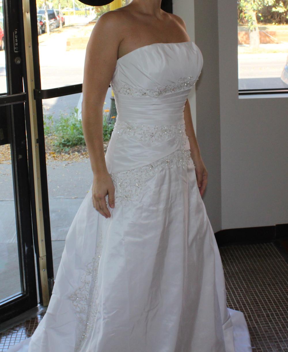 BRAND NEW WHITE WEDDING DRESS- tags are still on, never altered or worn