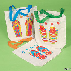Flip Flop Canvas Totes for sale 25 of them