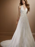  2011 A-line Halter Emborider V-neck Sweep length Satin/Chiffon Lacing up Wedding dress

$179.99

 http://www.weddingdressesparty.net/wholesale-wedding-dresses-chiffon-wedding-dresses-c-1_21