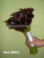 Black calla lilies bouquet