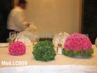 fyusha carnations and bell of ireland pommanders wedding centerpiece
