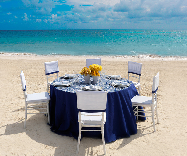 
www.crystalwaterweddings.com Experienced travel agents who strongly value providing first class service and have a deep passion for destination weddings.   Nautical.  Crisp navy blue and white fabrics of varying pattern, while an aisle of brilliant whit