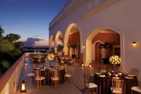  www.crystalwaterweddings.com Experienced travel agents who strongly value providing first class service and have a deep passion for destination weddings.  Dreams Punta Cana Resort & Spa. A nighttime set-up on the patio showcasing expansive views of the C