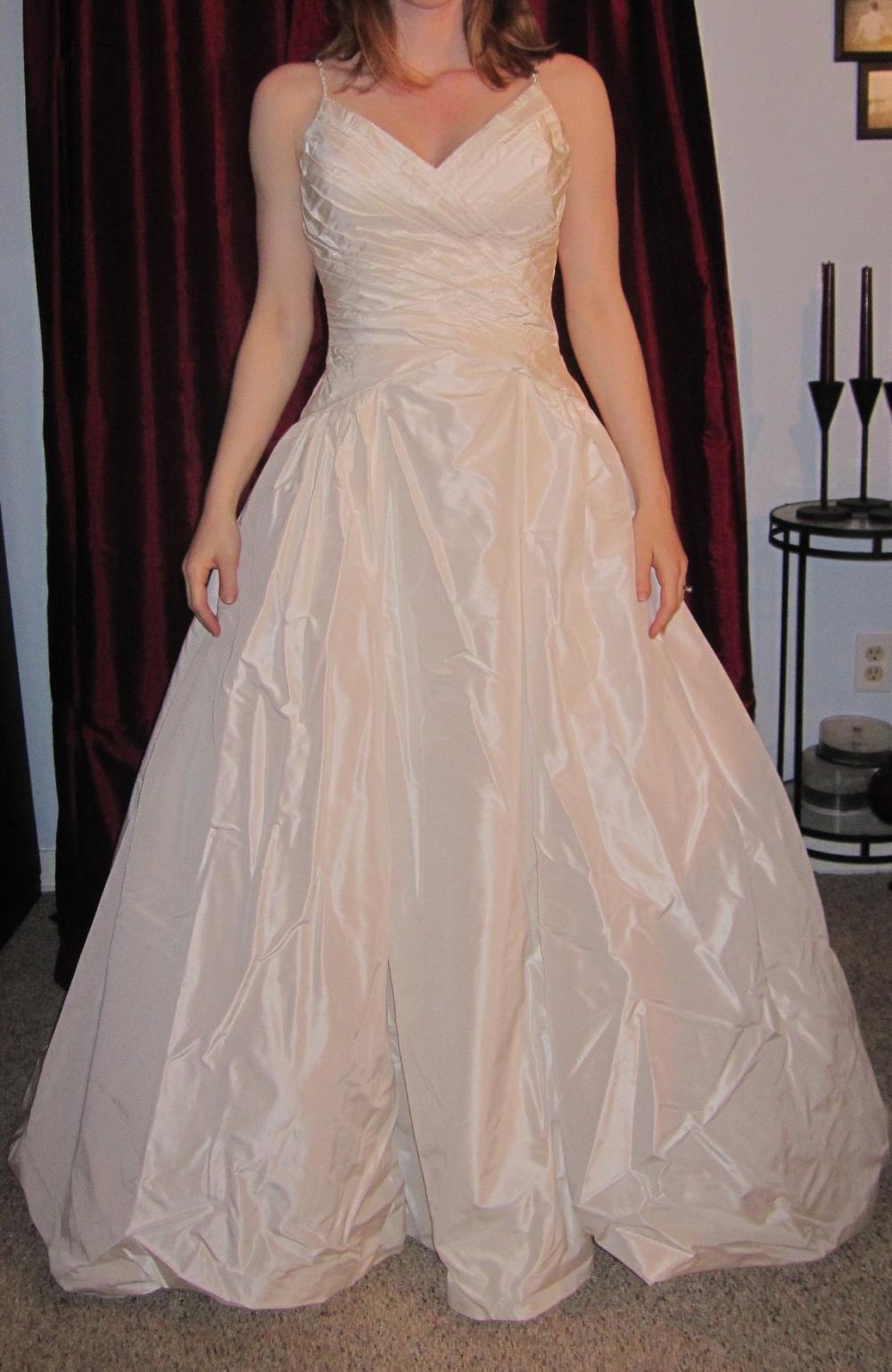 Jasmine Couture Wedding Dress (size 2) Ivory A Line Beaded straps