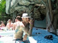 future hubby at the adults-only swim up grotto bar 