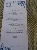 Wedding menu