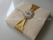 Luxury invitation box with embellishment by NANGFA