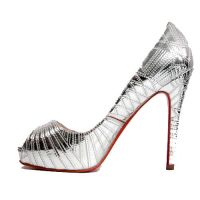 Christian Louboutin Mirrored Peeptoes