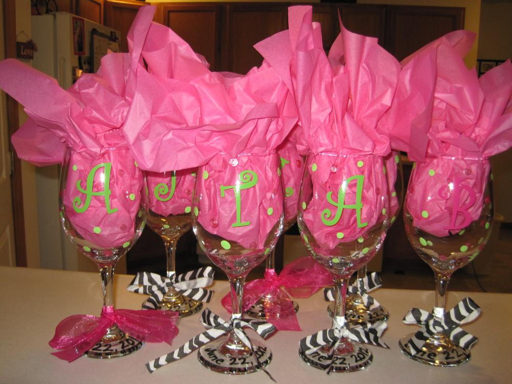 Personalized Wine & Pilsner Glasses for Bridal Party, Bachelorette Party, Groomsmen! 