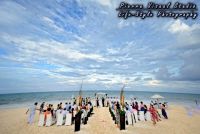 Beach wedding ceremony at Banyan Tree Mayakoba, Riviera Maya.