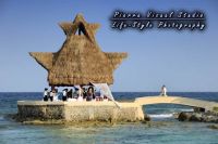 wedding in the riviera Maya! ceremony on a front beach gazebo 