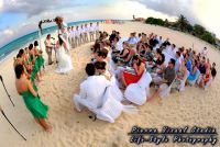 Beach wedding at the Playacar Palace, Riviera Maya, Mexico.
