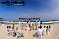 Beach wedding ceremony at Gran Bahia Principe, Riviera Maya, Mexico.