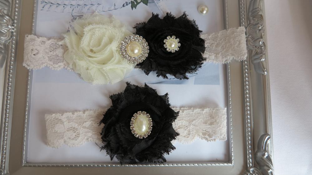 Personalised beautiful Wedding Garters