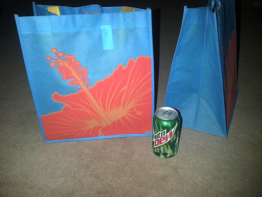 .99 cent Totes from Sallys (Blue, Orange, Redish)