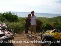 Beautiful scenery on ATV tour with beach in background