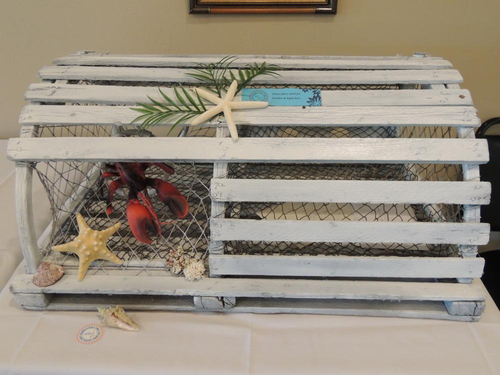 Wedding Card Holder Lobster Cage