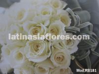 white roses and  foliage bouquet