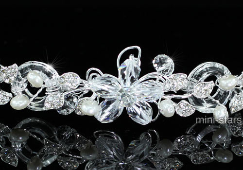 Bridal Quality Headband Tiara use Swarovski Crystal